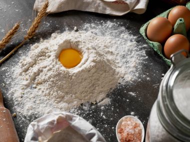 yumurta ve un ile kabartma