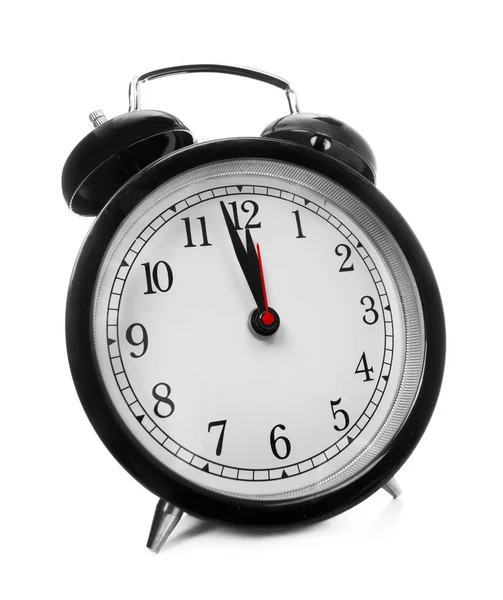 Deadline clock on white — Stock Photo, Image