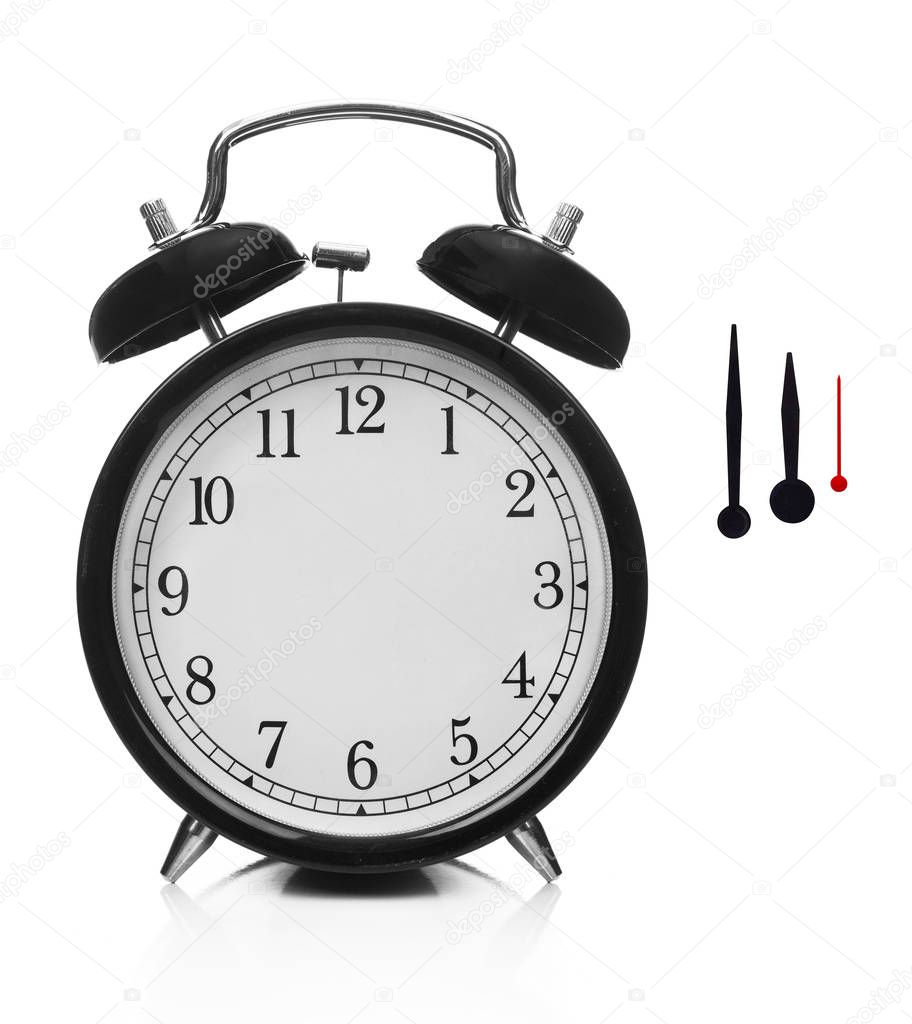 Alarm clock on white
