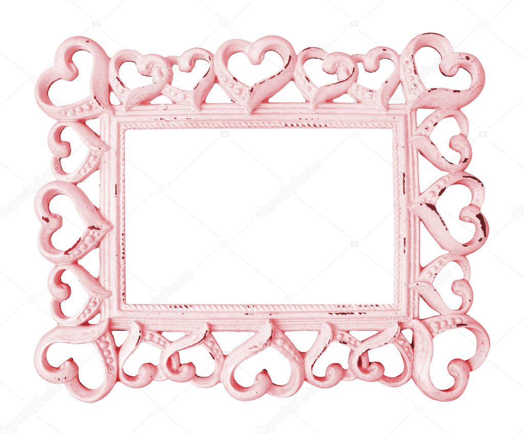 Vintage frame on white