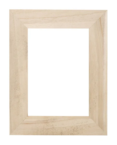 Moldura de madeira no branco — Fotografia de Stock