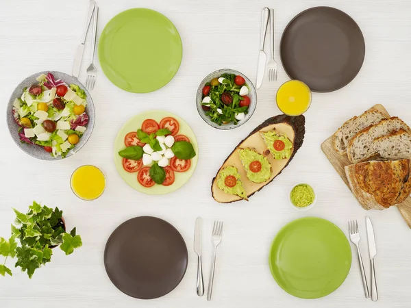 Mesa de comida vegetariana — Foto de Stock