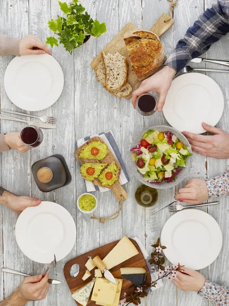 Pessoas Comendo Mesa — Fotografia de Stock