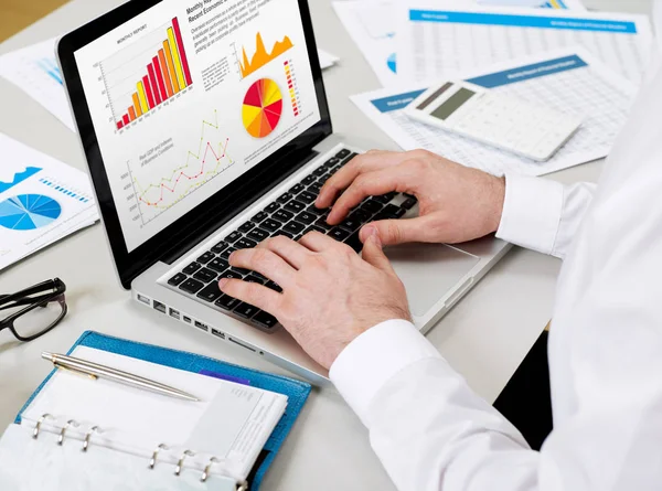 Man Working Laptop — Stock Photo, Image