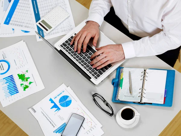 Man Working Laptop — Stock Photo, Image