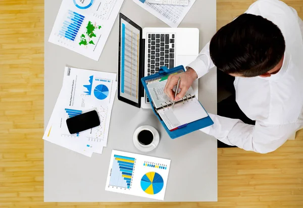 Man Working Laptop — Stock Photo, Image