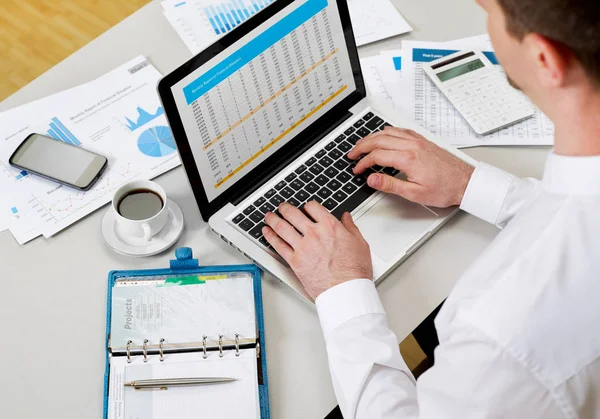 Man Working Laptop — Stock Photo, Image