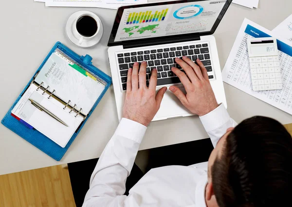 Man Working Laptop — Stock Photo, Image