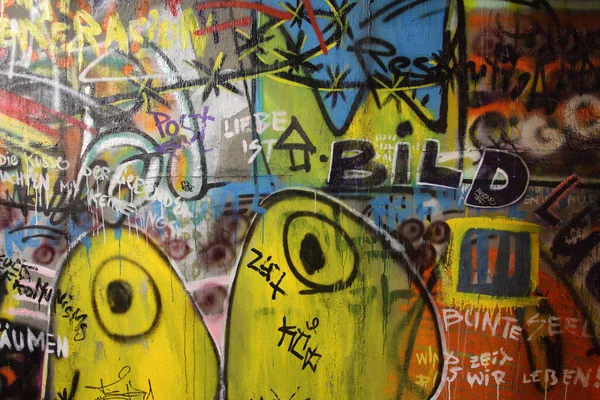 Graffiti Wall Closeup Detail — Stock Photo, Image