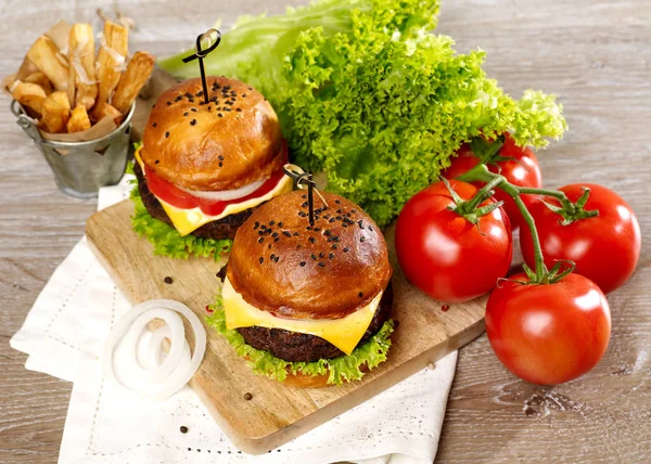 Burgers Fresh Ingredients — Stock Photo, Image
