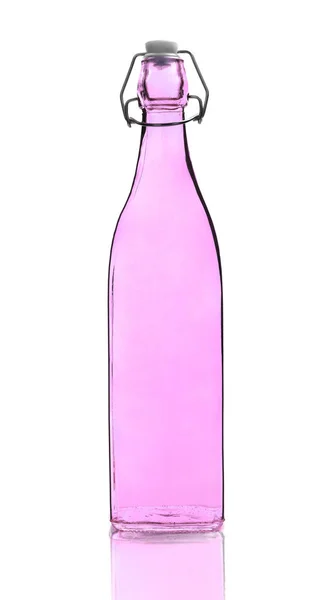 Rosa Bottiglia Vuota Isolata — Foto Stock