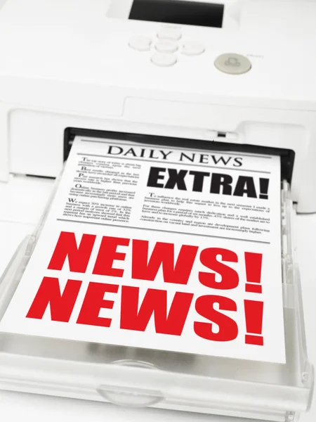 News Headline Out Printer — Stock Photo, Image
