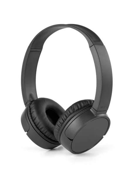 Wireless black headphones — Stock Photo, Image