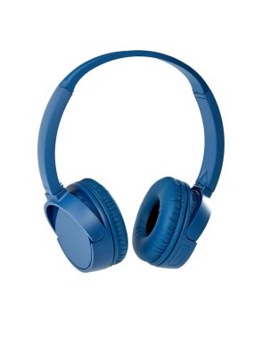 Mavi kablosuz kulaklık.
