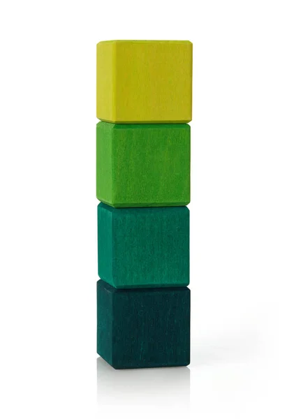 Zöld játéktégla torony — Stock Fotó