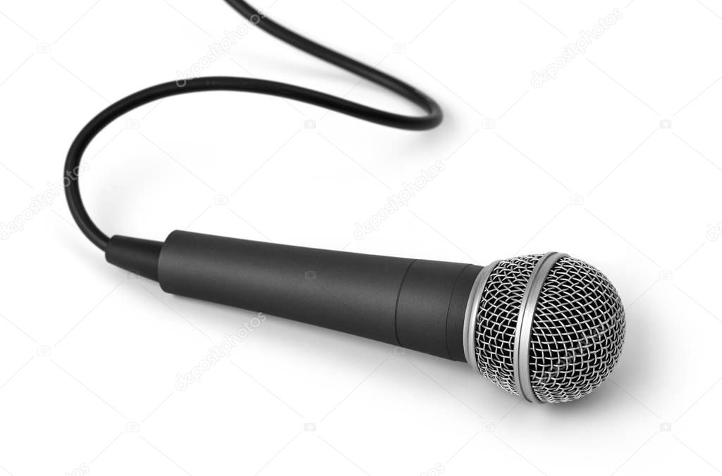 Microphone on white