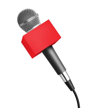 Blank news microphone clipart