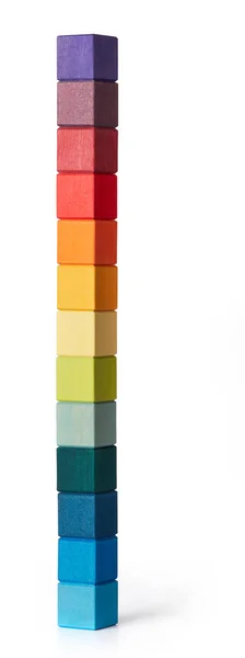 Többszínű oedooden-kocka torony — Stock Fotó