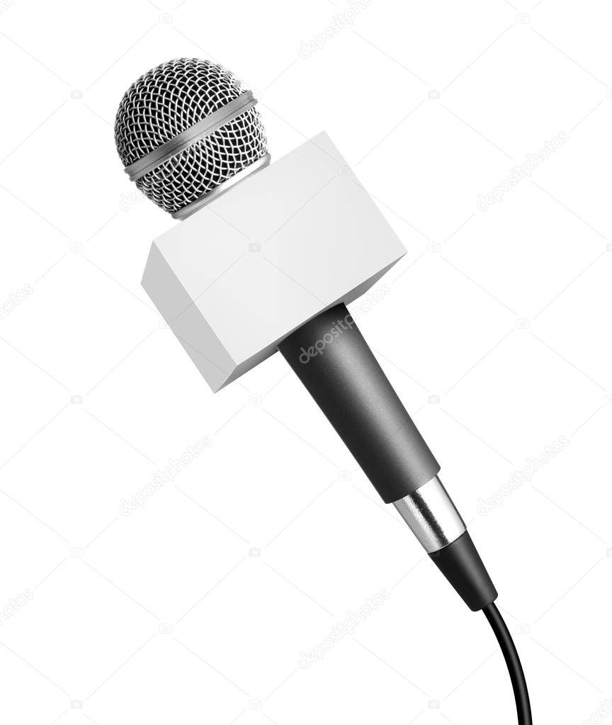 Blank news microphone