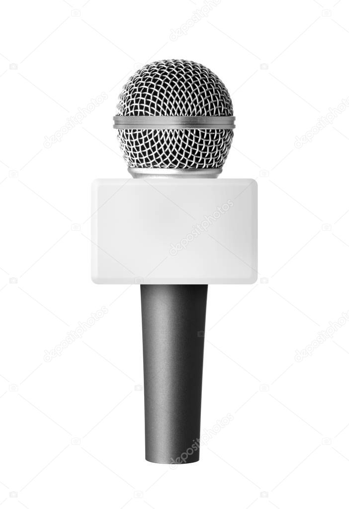 Blank news microphone