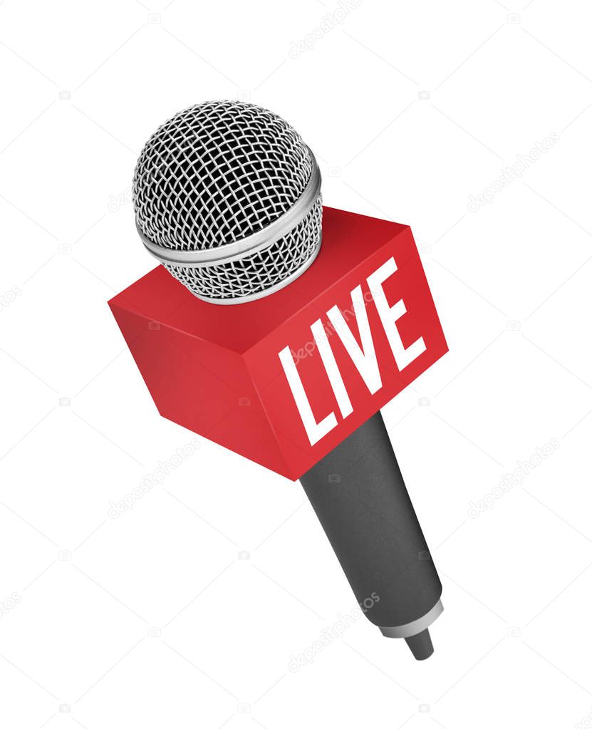 Live news microphone