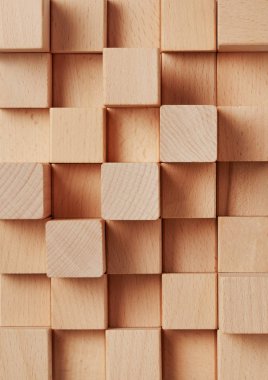 Wall texture with wood blocks clipart