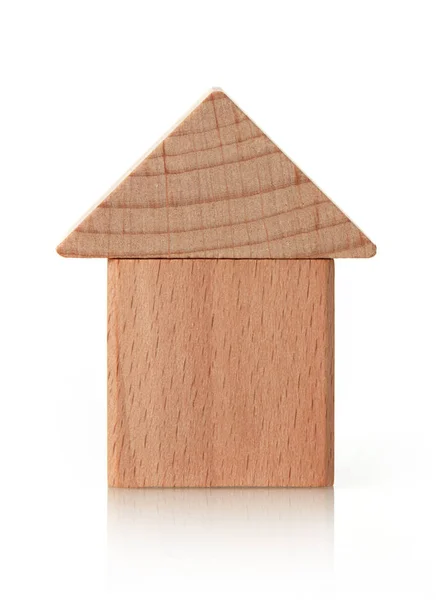 Dřevěné kostky ve tvaru domu — Stock fotografie