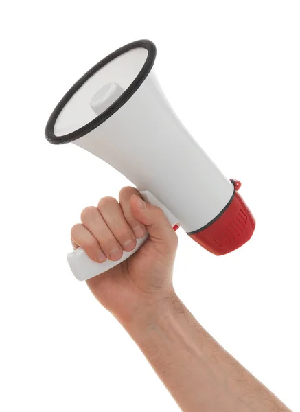 Hand with megaphone — Stock Photo, Image