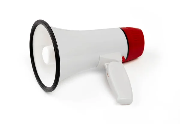 Red and white megaphone — Stock Photo, Image