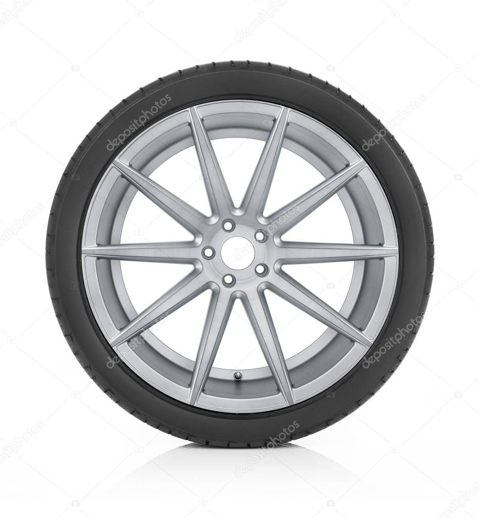Car mat wheel and rim