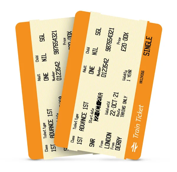 Bilet kolejowy — Zdjęcie stockowe