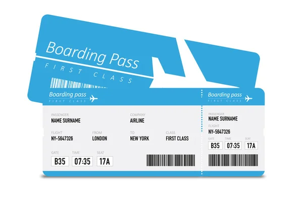 Билеты на самолет изолированы на белом — стоковое фото