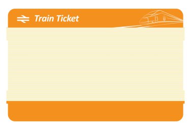 Boş tren bileti.