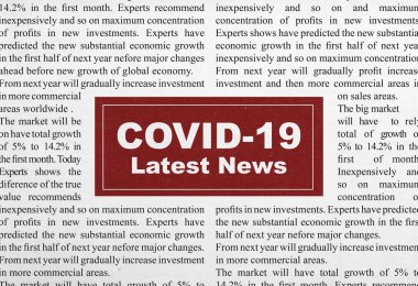 Covid-19 manşeti, beyaz arkaplan