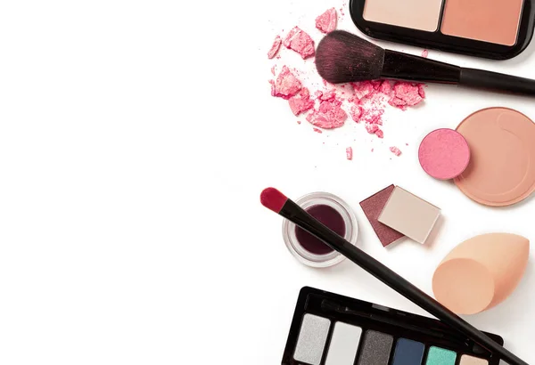 Cosmetica Variëteit Witte Achtergrond — Stockfoto