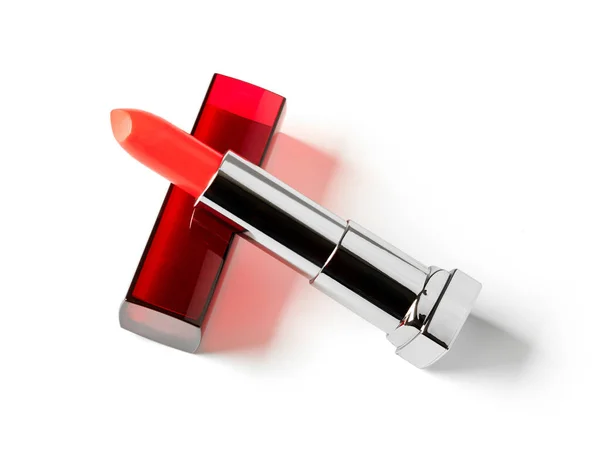 Rossetto Rosso Isolato Bianco — Foto Stock