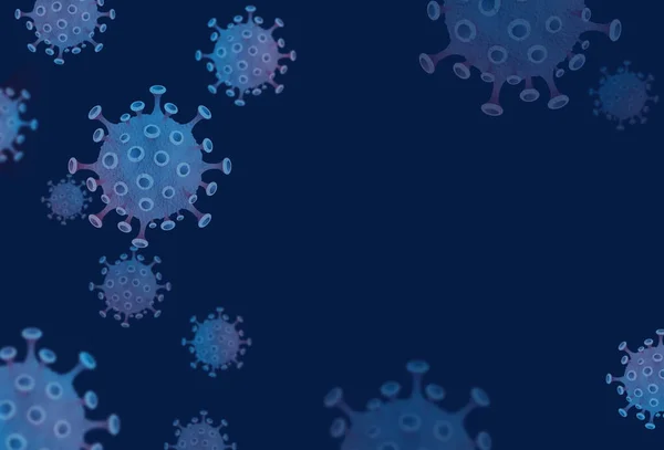 Coronavirus Covid Microscopic Cells Background — Stock Photo, Image
