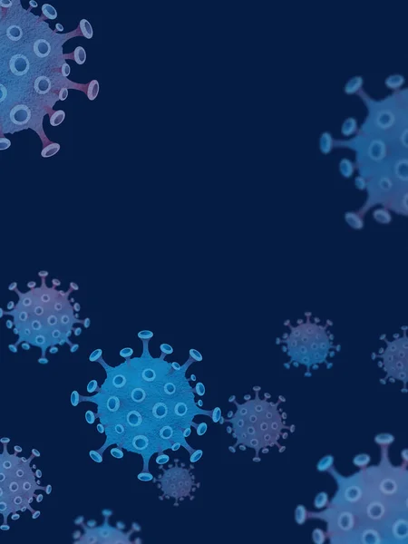 Coronavirus Covid Antecedentes Células Microscópicas — Foto de Stock
