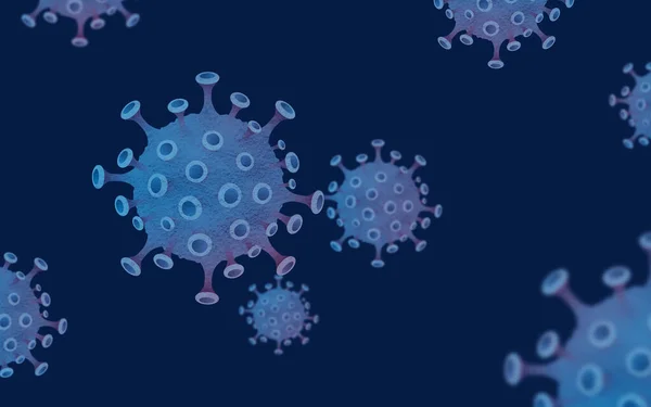 Coronavirus Covid Células Microscópicas — Foto de Stock