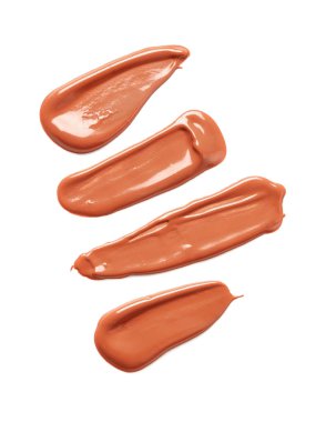 Beyaz üzerine izole edilmiş pembe ruj.