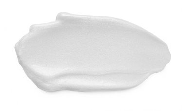 Çürümüş krema beyazda izole edilmiş.