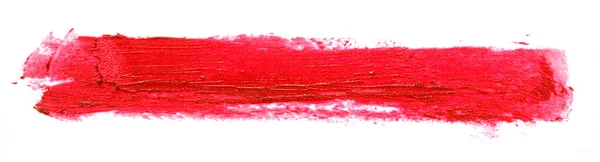 Mancha Lápiz Labial Rojo Aislada Blanco — Foto de Stock