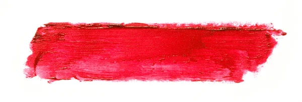 Mancha Lápiz Labial Rojo Aislada Blanco — Foto de Stock