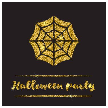 Cadılar Bayramı altın dokulu web simgesi