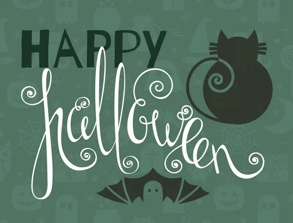 Happy Halloween affiche vintage — Image vectorielle