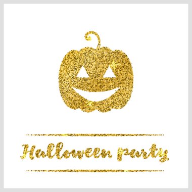 Cadılar Bayramı altın kabak simgesi dokulu