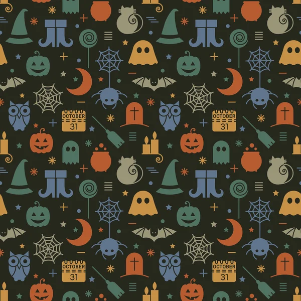 Sömlös halloween mönster — Stock vektor