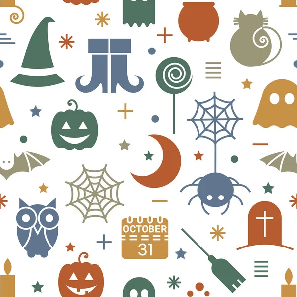 Безшовный рисунок Хэллоуина — стоковый вектор