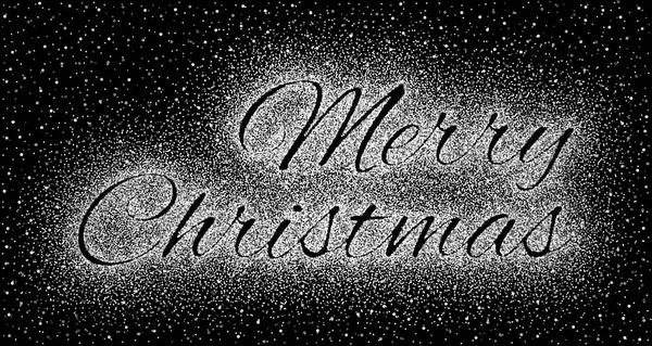 Glitter prata inscrição Feliz Natal — Vetor de Stock