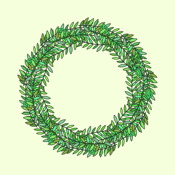 Елегантна зелена квіткова рамка — стоковий вектор
